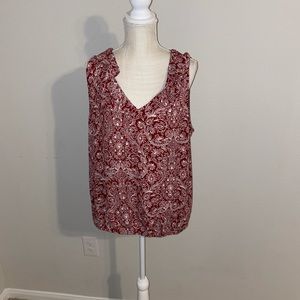 Ann Taylor LOFT Sleeveless ruffled Top